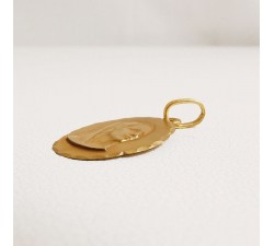 Médaille Vierge Or Jaune 750 - 18 carats