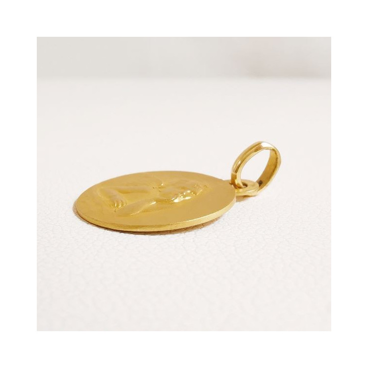 Pendentif Médaille Ange Or Jaune 750 - 18 carats