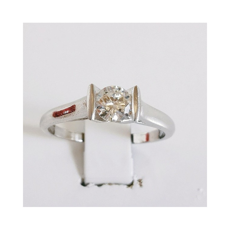 Bague Solitaire "Amour Absolu" Diamant 0.29 ct Or Blanc 750 - 18 carats