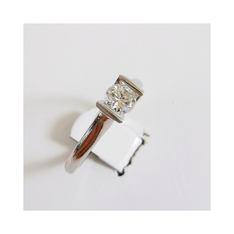 Bague Solitaire "Amour Absolu" Diamant 0.29 ct Or Blanc 750 - 18 carats