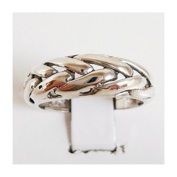 Bague Spinner Tressée En Argent Sterling Pour Homme : Anneau Agité Fabriqué à La Main - France