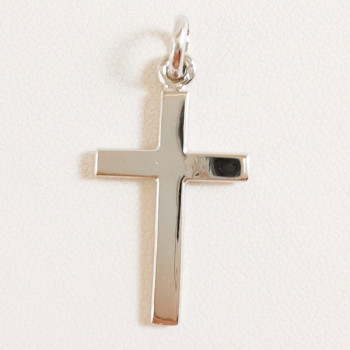 Croix Moyen Modèle Or Blanc 750 - 18 carats