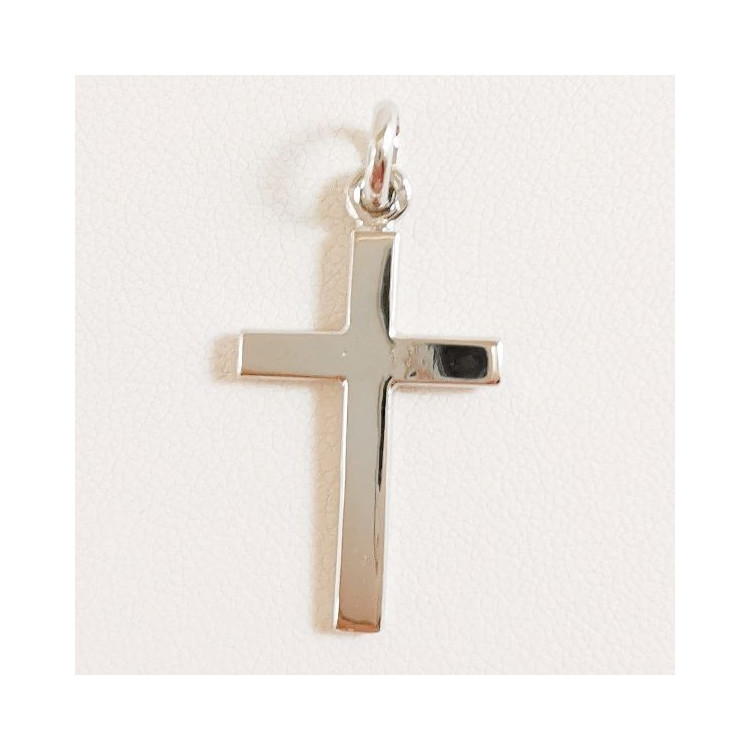 Croix Moyen Modèle Or Blanc 750 - 18 carats