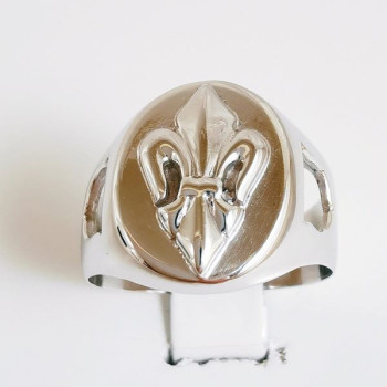 Chevalière En Argent Avec Fleur De Lys - Taille 60 - Neuf Avec étiquettes - Marque TheFrenchCreator