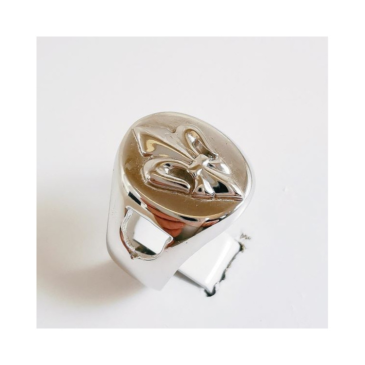 Chevalière Argent Fleur De Lys - TheFrenchCreator - Taille 60 - Neuf Avec étiquettes