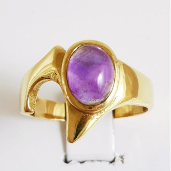 Bague Améthyste Or Jaune 750 - 18 carats