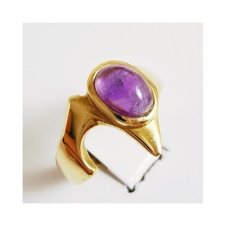Bague Améthyste Or Jaune 750 - 18 carats