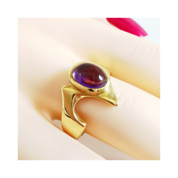 Bague Améthyste Or Jaune 750 - 18 carats