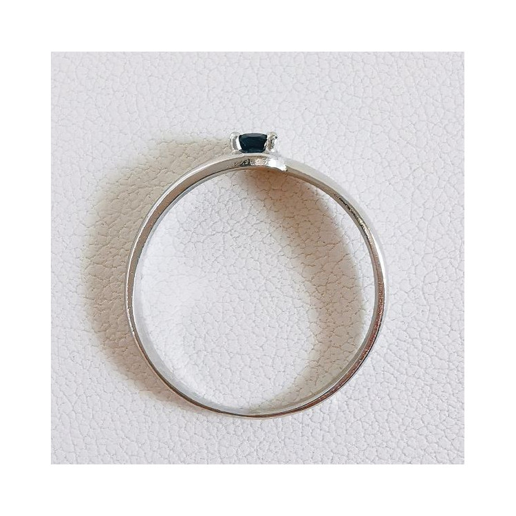 Bague "Voluté d'Amour" Saphir Or Blanc 750 - 18 carats