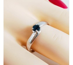 Bague Saphir Or Blanc 750 - 18 carats