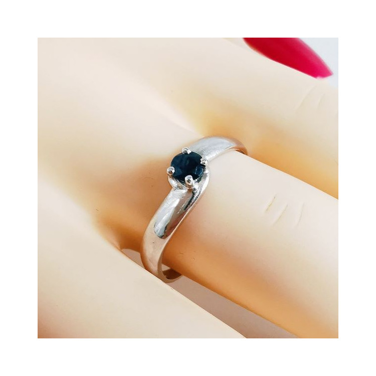 Bague "Voluté d'Amour" Saphir Or Blanc 750 - 18 carats