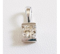 Pendentif Diamant 0.37 ct Or Blanc 750 - 18 carats