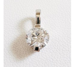 Pendentif Diamant 0.71 ct Or Blanc 750 - 18 carats