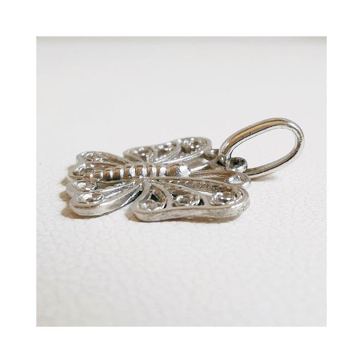 Pendentif Papillon En Argent Tibétain Avec Jade – Collier Turquoise, Neuf Sans Emballage