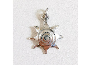 Pendentif Soleil Argent 800 Filigrané, Ancien, Style Ajouré – Occasion