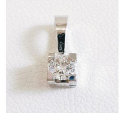 Pendentif Diamant 0.11 ct Or Blanc 750 - 18 carats