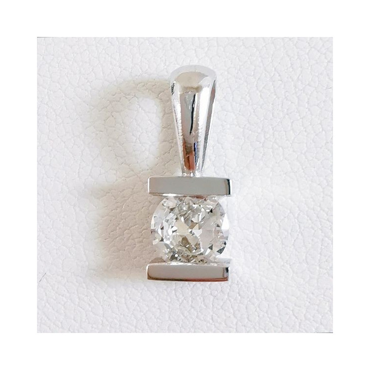 Pendentif Diamant 0.49 ct Or Blanc 750 - 18 carats
