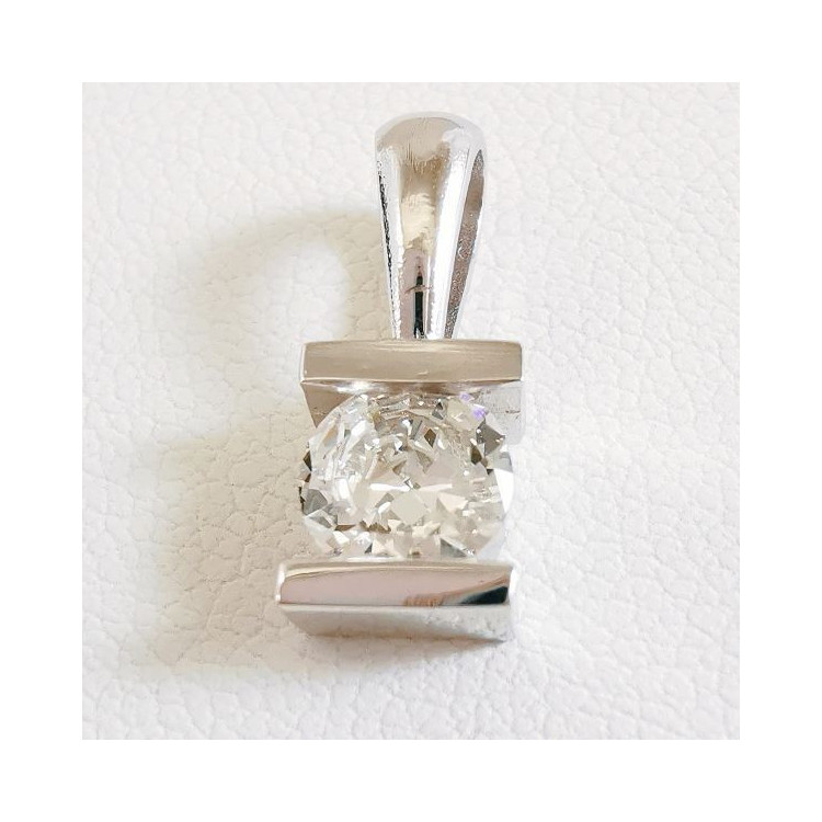 Pendentif Diamant 0.49 ct Or Blanc 750 - 18 carats
