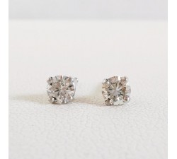 Boucles d'Oreilles "Iconic" Diamants 2 x 0.21ct Or Blanc 750 - 18 carats