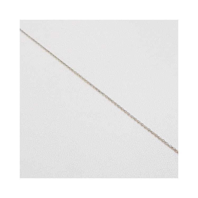 Chaîne 40 cm Or Blanc 750 - 18 carats Maille Forçat 1.10 grammes