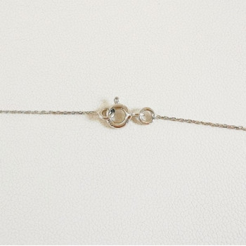 Chaîne 40 cm Or Blanc 750 - 18 carats Maille Forçat 1.10 grammes