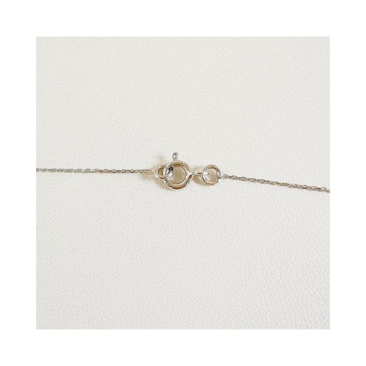 Chaîne 40 cm Or Blanc 750 - 18 carats Maille Forçat 1.10 grammes