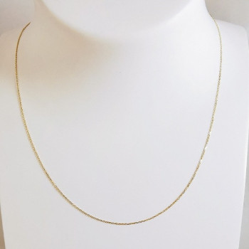 Chaîne 40 cm Or Jaune 750 - 18 carats Maille Forçat 0.90 grammes