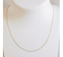 CHAÎNE 40 CM Maille Forçat OR JAUNE 750 - 18 carats 0.85