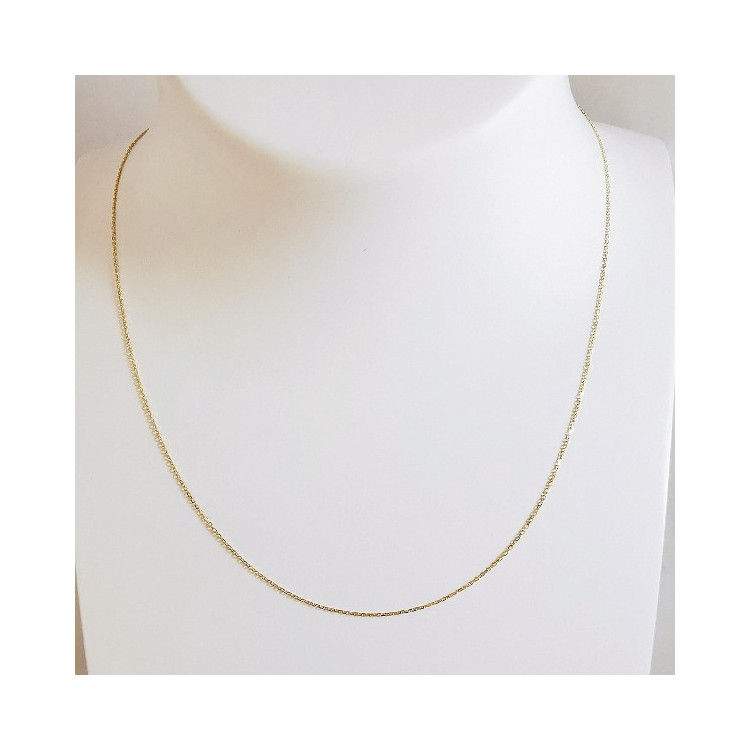Chaîne 40 cm Or Jaune 750 - 18 carats Maille Forçat 0.90 grammes