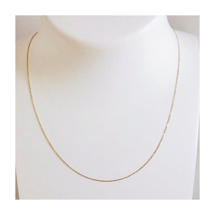 Chaîne 40 cm Or Jaune 750 - 18 carats Maille Forçat 0.90 grammes