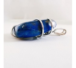 Pendentif Lapis Lazuli Argent Pièce Unique