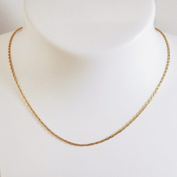 Chaîne 45 cm Or Jaune 750 - 18 carats Maille Forçat 3.50 grammes