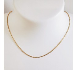Chaîne 45 cm Or Jaune 750 - 18 carats Maille Forçat