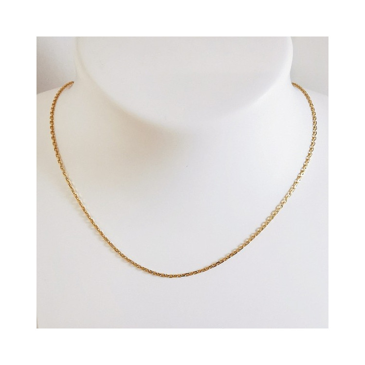 Chaîne 45 cm Or Jaune 750 - 18 carats Maille Forçat 3.50 grammes