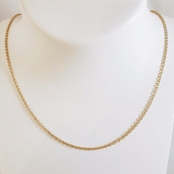 Chaîne 45 cm Or Jaune 750 - 18 carats Maille forçat rond 4.30 grammes