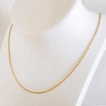 Chaîne 45 cm Or Jaune 750 - 18 carats Maille forçat rond 4.30 grammes