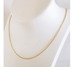 Chaîne 45 cm Or jaune 750 - 18 carats maille forçat rond 4.00 grammes
