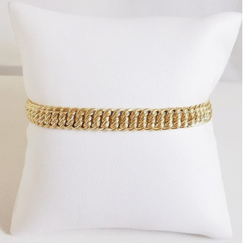 Bracelet Maille Américaine Or Jaune 750 - 18 carats