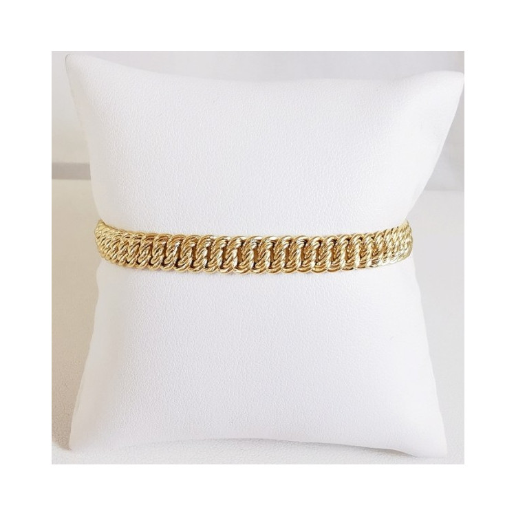 Bracelet Maille Américaine Or Jaune 750 - 18 carats