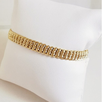 Bracelet Maille Américaine Or Jaune 750 - 18 carats