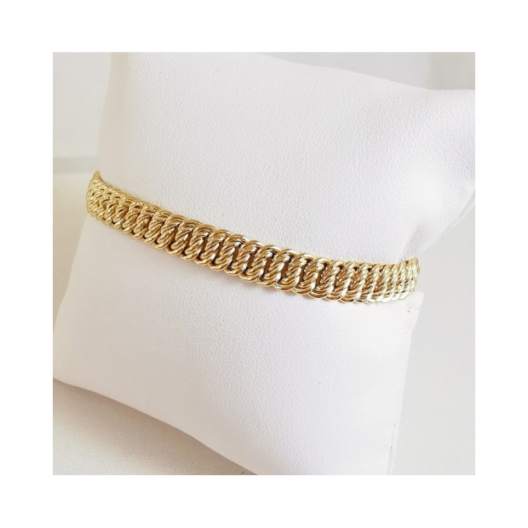 Bracelet Maille Américaine Or Jaune 750 - 18 carats