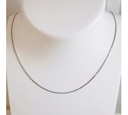 Chaîne 45 cm Or Blanc 750 - 18 carats Maille Vénitienne