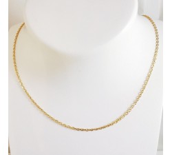 CHAÎNE 45 CM OR JAUNE 750 - 18 CARATS MAILLE FORÇAT 4.00 GRAMMES