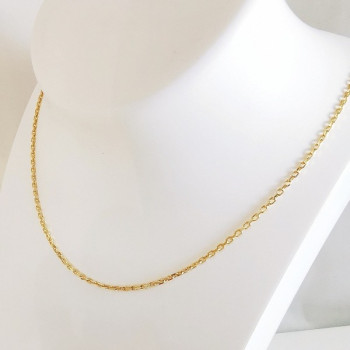 Chaîne 45 cm Or Jaune 750 - 18 Carats Maille Forçat 4.20 Grammes