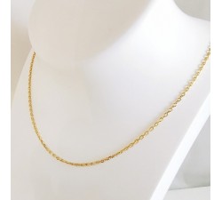 CHAÎNE 45 CM OR JAUNE 750 - 18 CARATS MAILLE FORÇAT 4.00 GRAMMES