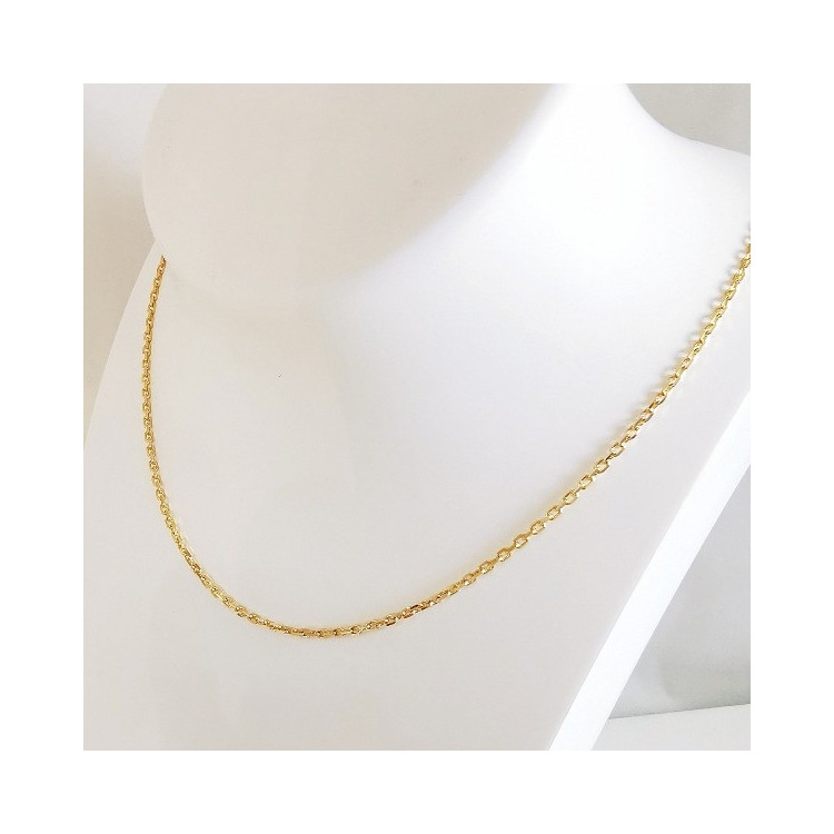 Chaîne 45 cm Or Jaune 750 - 18 Carats Maille Forçat 4.20 Grammes