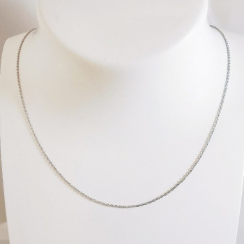 Chaîne 40 cm Or Blanc 750 - 18 carats Maille Forçat 1.60 Grammes