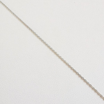 Chaîne 40 cm Or Blanc 750 - 18 carats Maille Forçat 1.60 Grammes