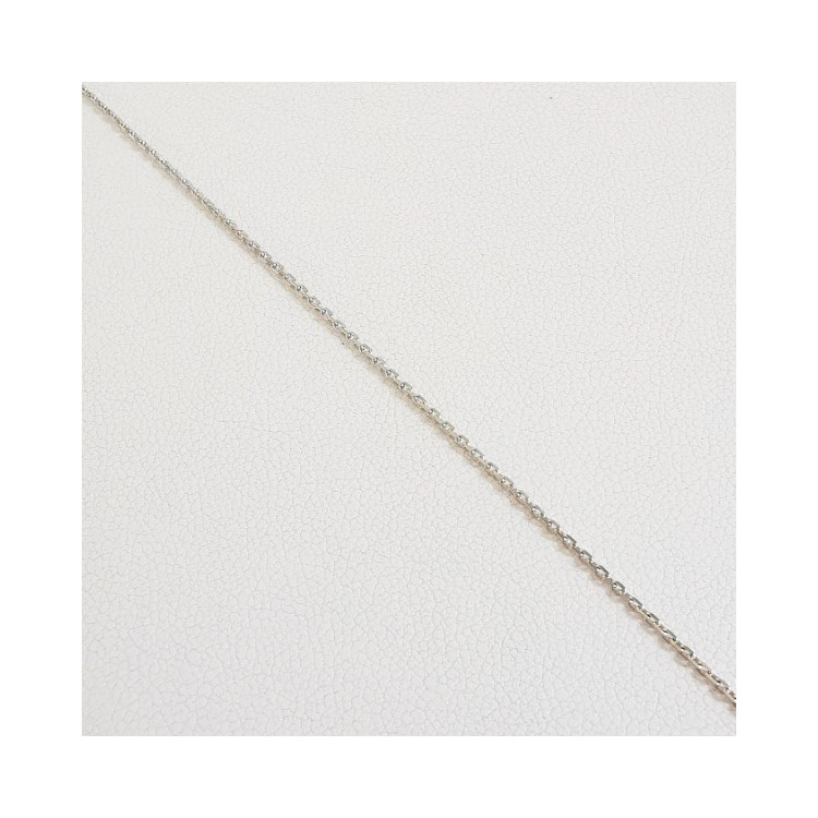Chaîne 40 cm Or Blanc 750 - 18 carats Maille Forçat 1.60 Grammes