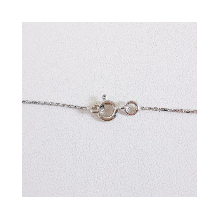 Chaîne 40 cm Or Blanc 750 - 18 carats Maille Forçat 1.60 Grammes